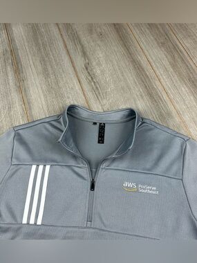 Amazon AWS 1/4 Zip Pullover Men’s XL Golf Gray